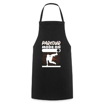 Parkour Freerunning Traceur - Kochschürze - Schwarz - Vorne - AI Model Male 185 dark (185cm)