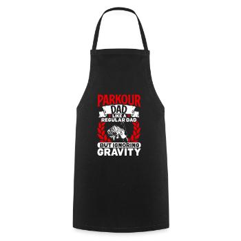 Parkour Freerunning Traceur - Kochschürze - Schwarz - Vorne - AI Model Male 185 dark (185cm)