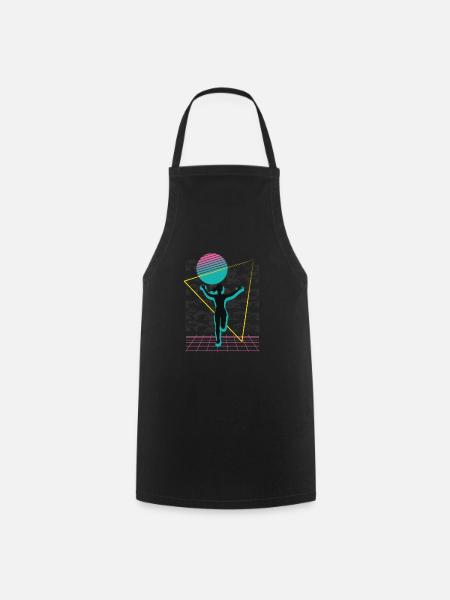 Vaporwave Synthwave Marathon, Trailrunning - Kochschürze - Schwarz