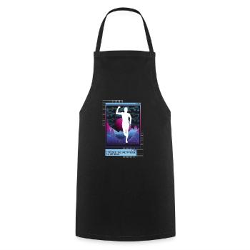 Vaporwave Metaverse Marathon, Trail Running - Tablier de cuisine - noir - Devant - AI Model Male 185 dark (185cm)