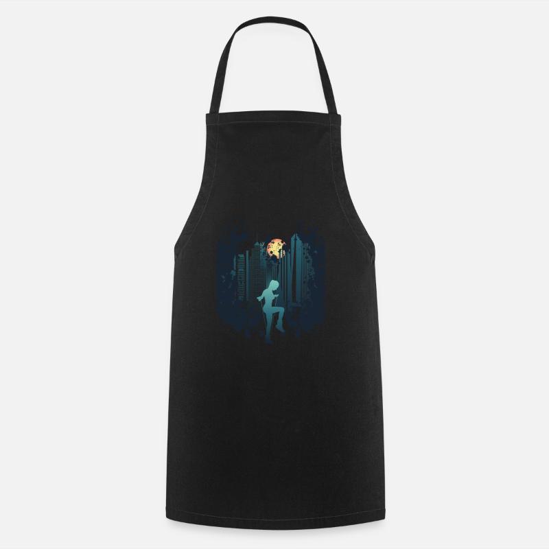 Saut à la corde Skyline - Tablier de cuisine - noir