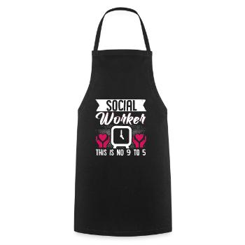 School Social Work Month Hands - Cooking Apron - black - Front - AI Model Male 185 dark (185cm)