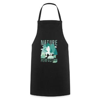 HIIT Fitness Woman - Cooking Apron - black - Front - AI Model Male 185 dark (185cm)