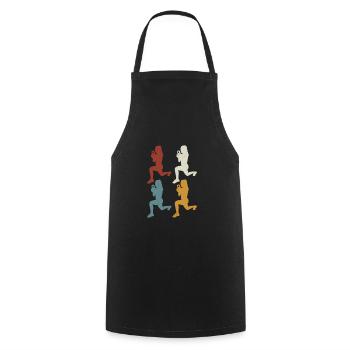 Retro HIIT - Kochschürze - Schwarz - Vorne - AI Model Male 185 dark (185cm)
