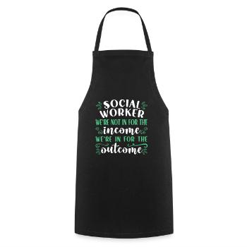 School Social Work Month Social - Kochschürze - Schwarz - Vorne - AI Model Male 185 dark (185cm)