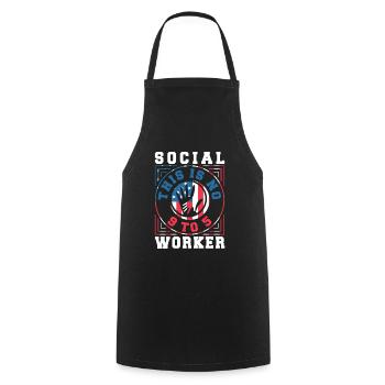 School Social Work Month Hands - Cooking Apron - black - Front - AI Model Male 185 dark (185cm)