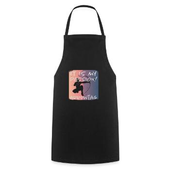 Grunge Arrowtag - Cooking Apron - black - Front - AI Model Male 185 dark (185cm)