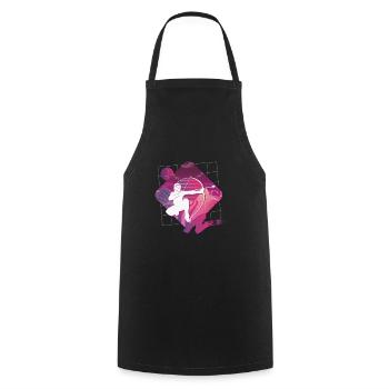 Vaporwave Arrowtag - Kochschürze - Schwarz - Vorne - AI Model Male 185 dark (185cm)