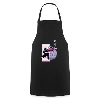 Vaporwave Metaverse Arrowtag - Tablier de cuisine - noir - Devant - AI Model Male 185 dark (185cm)