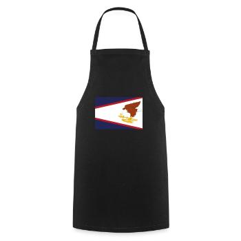 Official American Samoa Flag American Country - Cooking Apron - black - Front - AI Model Male 185 dark (185cm)