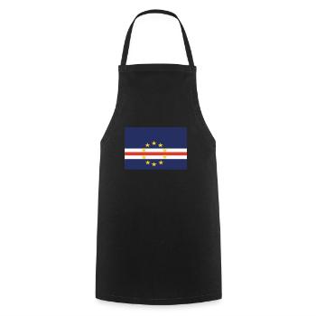 Officiel Cap Verda Drapeau Verdeans Cabo Country - Tablier de cuisine - noir - Devant - AI Model Male 185 dark (185cm)