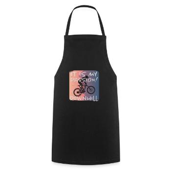Grunge Downhill - Cooking Apron - black - Front - AI Model Male 185 dark (185cm)
