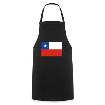 Drapeau officiel du Chili Fierté du pays chilien - Tablier de cuisine - noir - Devant - AI Model Male 185 dark (185cm)