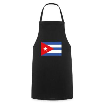 Offizielle Kuba-Flagge Cuban Country Pride - Kochschürze - Schwarz - Vorne - AI Model Male 185 dark (185cm)