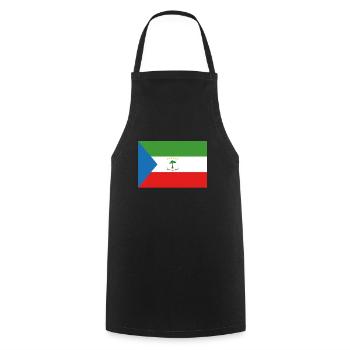 Drapeau équatorial officiel Guinée Guinéen - Tablier de cuisine - noir - Devant - AI Model Male 185 dark (185cm)