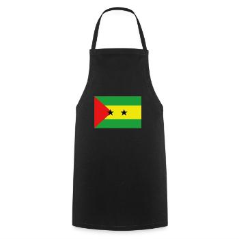 Officiel Sao Tomé Drapeau Portugais Country Pride - Tablier de cuisine - noir - Devant - AI Model Male 185 dark (185cm)