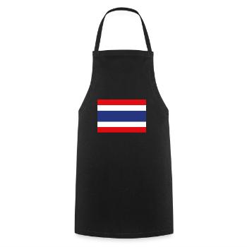 Offizielle Thailand Flagge Thai Country Pride - Kochschürze - Schwarz - Vorne - AI Model Male 185 dark (185cm)