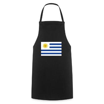 Offizielle Uruguay-Flagge Uruguayischer Landesstolz - Kochschürze - Schwarz - Vorne - AI Model Male 185 dark (185cm)