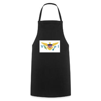 Pays officiel des îles Vierges Flag Islanders - Tablier de cuisine - noir - Devant - AI Model Male 185 dark (185cm)