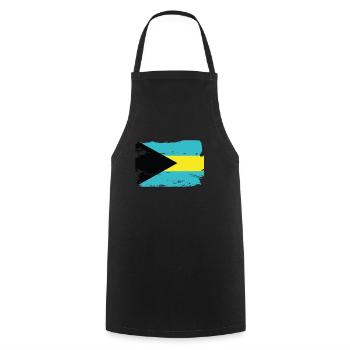 Official Bahamas Flag Bahamian Country Pride - Cooking Apron - black - Front - AI Model Male 185 dark (185cm)