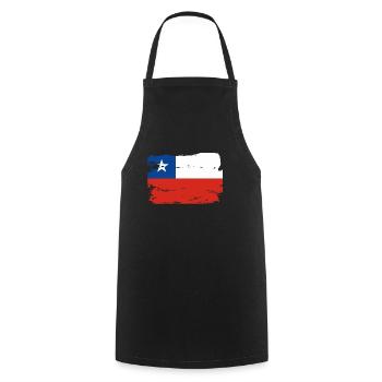Offizielle Chile Flagge Chilen Country Pride Vintage - Kochschürze - Schwarz - Vorne - AI Model Male 185 dark (185cm)
