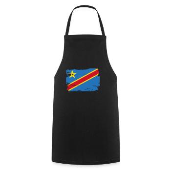 Offizielle Flagge der Demokratischen Republik Kongo - Kochschürze - Schwarz - Vorne - AI Model Male 185 dark (185cm)