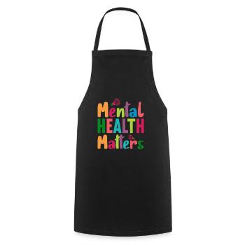 Mental Health Matters Break the Stigma - Cooking Apron - black - Front - AI Model Male 185 dark (185cm)