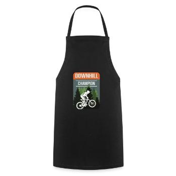 Champion de descente - Tablier de cuisine - noir - Devant - AI Model Male 185 dark (185cm)