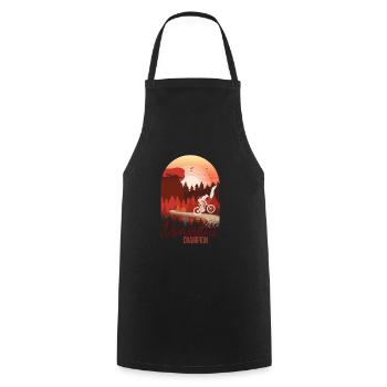 Champion de descente - Tablier de cuisine - noir - Devant - AI Model Male 185 dark (185cm)