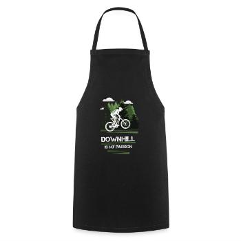 Downhill Passion - Cooking Apron - black - Front - AI Model Male 185 dark (185cm)