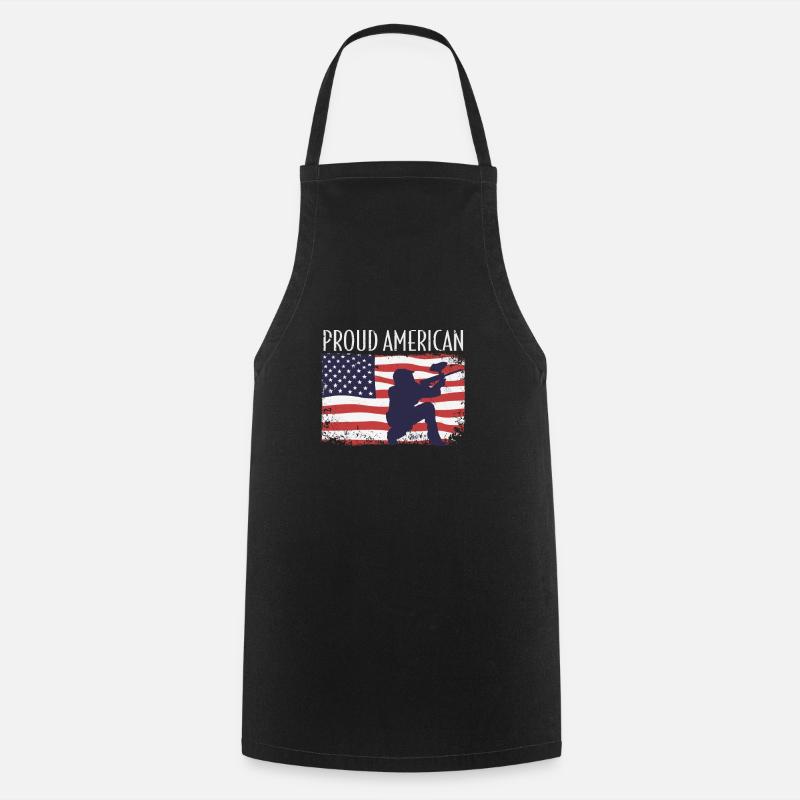 Drapeau américain Paintball - Tablier de cuisine - noir