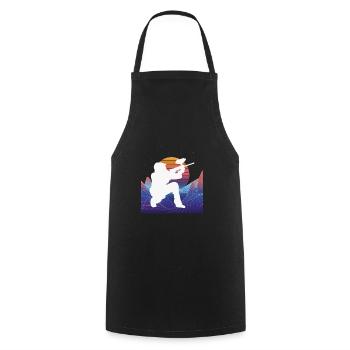 Vaporwave Paintball - Cooking Apron - black - Front - AI Model Male 185 dark (185cm)