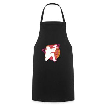 Vaporwave Paintball - Cooking Apron - black - Front - AI Model Male 185 dark (185cm)