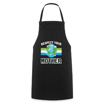 Respect Your Mother Earth Protection - Cooking Apron - black - Front - AI Model Male 185 dark (185cm)
