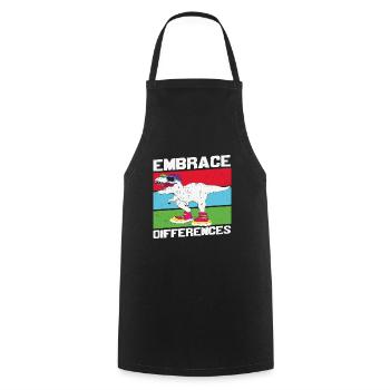Embrace The Difference Different Quotes - Cooking Apron - black - Front - AI Model Male 185 dark (185cm)