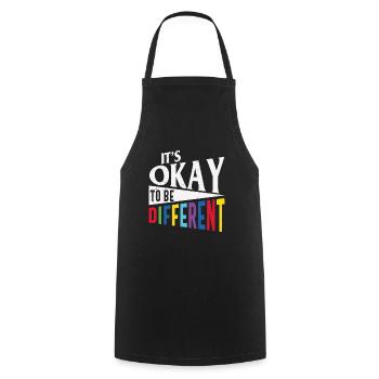 C’est normal d’être des citations de motivation différentes - Tablier de cuisine - noir - Devant - AI Model Male 185 dark (185cm)
