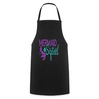 Mermaid Squad Mermaid Zitate - Kochschürze - Schwarz - Vorne - AI Model Male 185 dark (185cm)