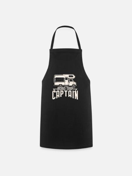 Road Trip Captain Road Trip Quotes - Cooking Apron - black