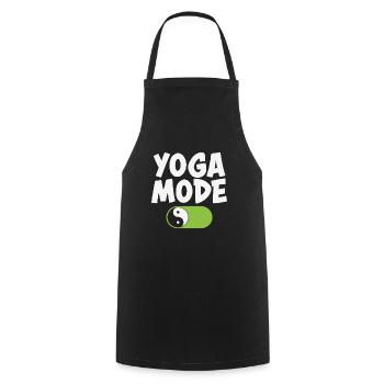 Yoga Mode Yoga Quotes - Cooking Apron - black - Front - AI Model Male 185 dark (185cm)