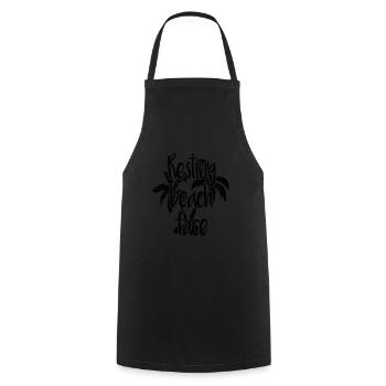 Resting Beach Face Beach Quotes - Cooking Apron - black - Front - AI Model Male 185 dark (185cm)