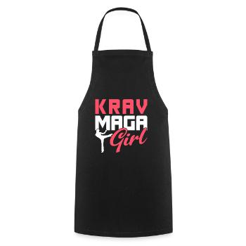 Krav Maga Apparel Israeli Self - Kochschürze - Schwarz - Vorne - AI Model Male 185 dark (185cm)