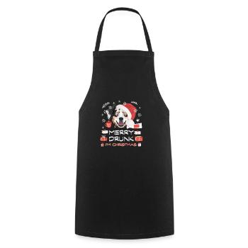 Marché de Noël du berger australien - Tablier de cuisine - noir - Devant - AI Model Male 185 dark (185cm)