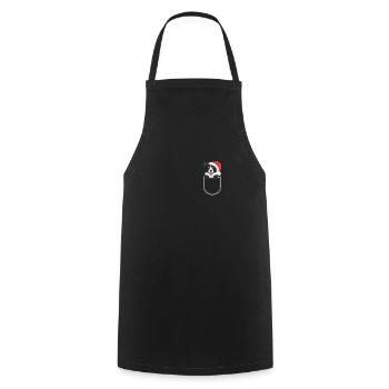Border Collie Merry Christmas - Cooking Apron - black - Front - AI Model Male 185 dark (185cm)