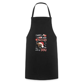 Boxer Glühwein Weihnachten - Kochschürze - Schwarz - Vorne - AI Model Male 185 dark (185cm)