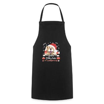 King Charles Spaniel Christmas Market - Cooking Apron - black - Front - AI Model Male 185 dark (185cm)
