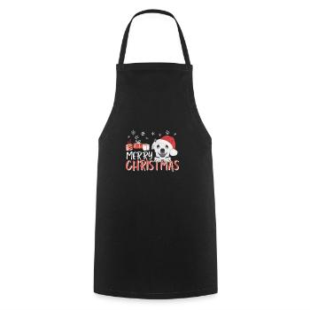 Chihuahua Merry Christmas - Cooking Apron - black - Front - AI Model Male 185 dark (185cm)