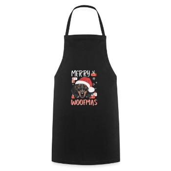Teckel Joyeux Noël - Tablier de cuisine - noir - Devant - AI Model Male 185 dark (185cm)