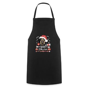 Deutsch Drahthaar Weihnachtsmarkt - Kochschürze - Schwarz - Vorne - AI Model Male 185 dark (185cm)