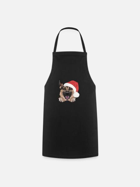 Duitse Herder Merry Christmas - Keukenschort - zwart