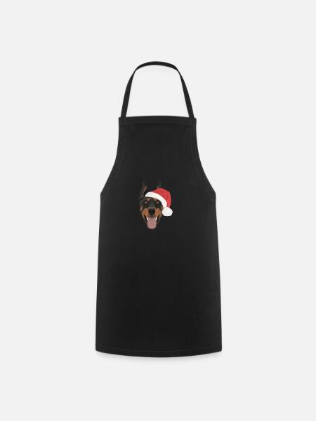 Doberman Joyeux Noël - Tablier de cuisine - noir